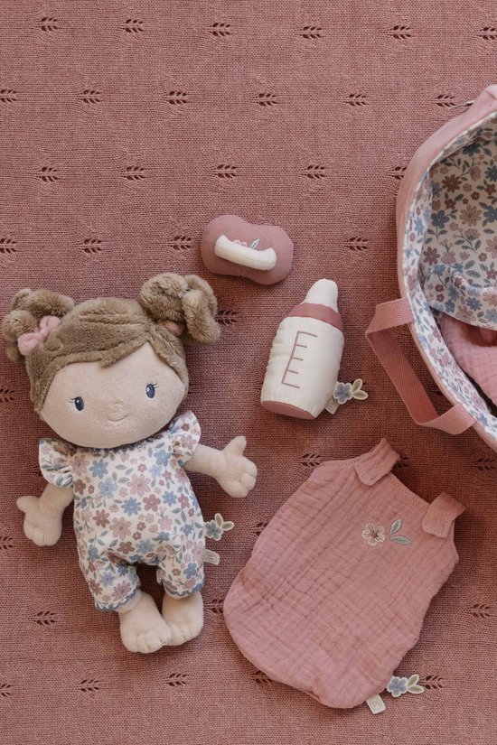 Little Dutch Babypop Rosa (35cm) in mandje - LD4677 - Afbeelding 2